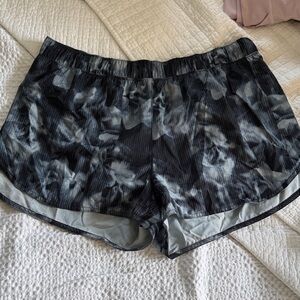 Old Navy Navy & Gray Tie-Dye Floral Athletic Shorts